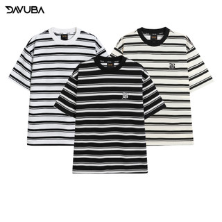 Áo thun kẻ sọc Dream DAVUBA nam nữ cộc tay cổ tròn