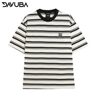 Áo thun kẻ sọc Dream DAVUBA nam nữ cộc tay cổ tròn