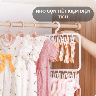 Móc treo quần áo trẻ em HomieTech, móc trùm treo đồ cho bé treo khăn tất bao tay bao chân mũ cho bé