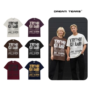 Áo Thun Nam Nữ Dream Tears Cổ Tròn Chất Vải 250Gsm Thoáng Mát