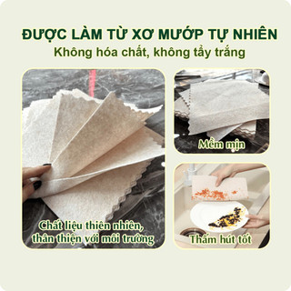 Khăn lau xơ mướp 20cm x 20cm sợi tự nhiên thấm hút tốt, khăn lau chén dĩa HomieTech