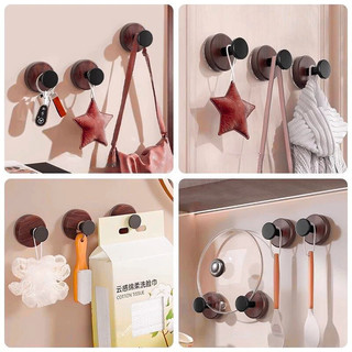 [Combo 5] Móc treo hút chân không chịu lực tốt - không cần đục tường - kiểu vân gỗ HomieTech