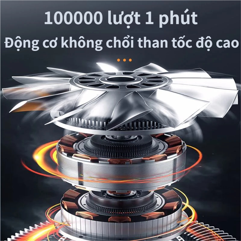 Quạt X9 Cầm Tay 5 Cấp Gió + Cấp Bạo Lực | Pin 6000mAh | Sạc Type-C | Đa Năng (thổi gió, Làm sạch bụi, chiếu sáng v.v)