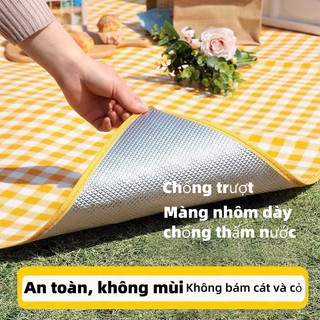 YOWXll Thảm dã ngoại thảm picnic dày dặn chống thấm nước tốt thích hợp đi du lịch, đi phượt chụp ảnh