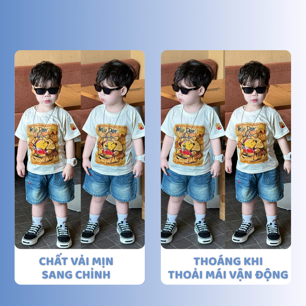 [À ƠI SHOP] T16- bộ cộc quần bò gấu pooh- a116.874