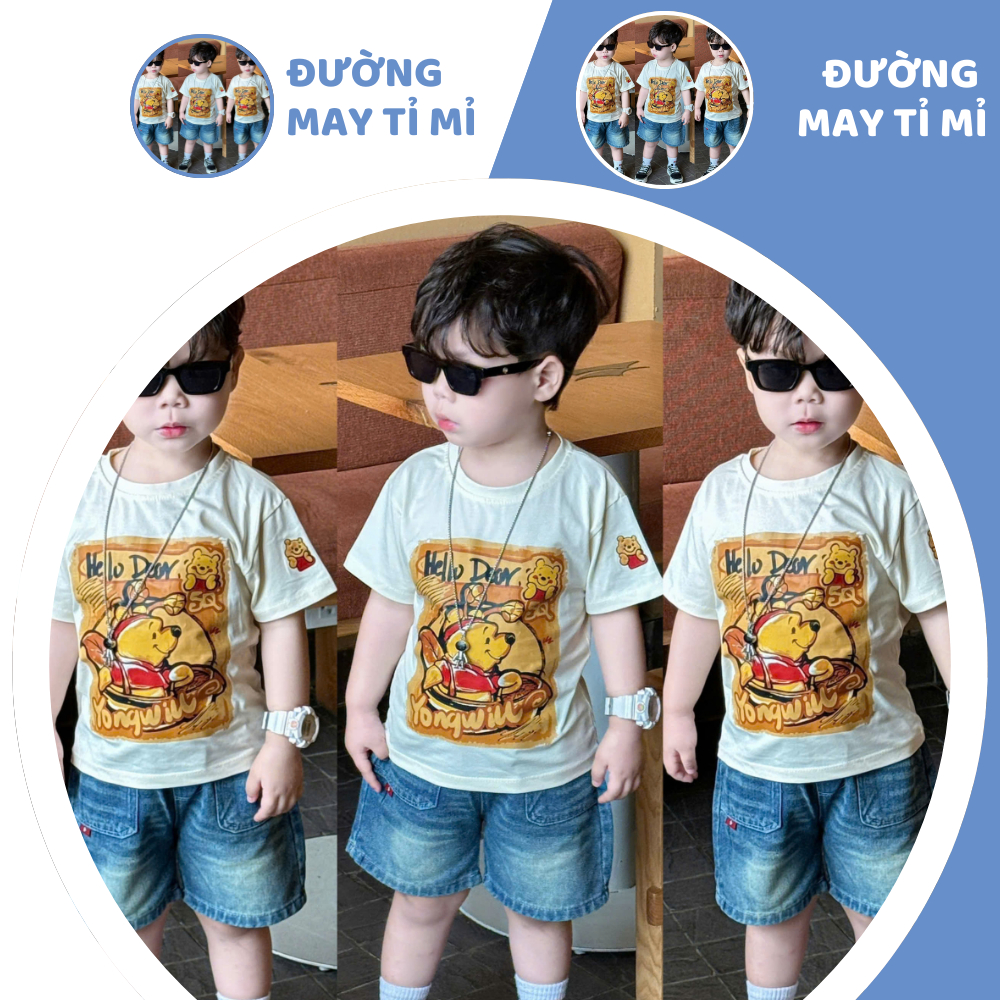 [À ƠI SHOP] T16- bộ cộc quần bò gấu pooh- a116.874