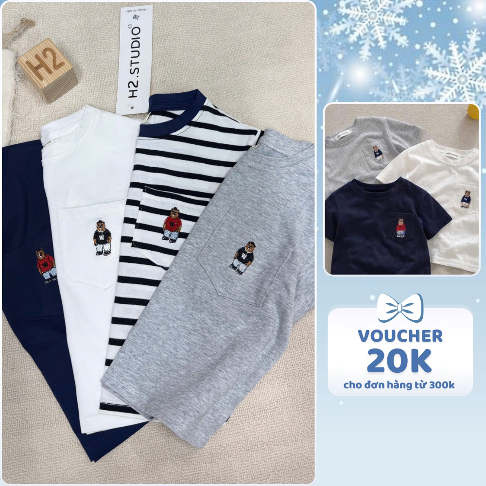 [À ƠI SHOP] B97- set 4 áo cộc tay gấu w- a106.282
