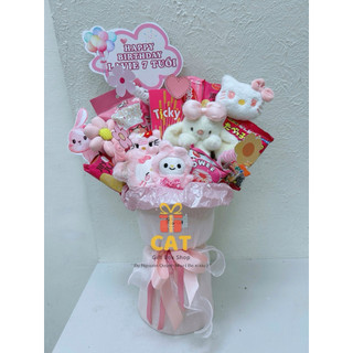🎀 SET QUÀ TRỤ TRÒN – BÓ HOA BÁNH KẸO KÈM GẤU SIÊU DỄ THƯƠNG 🎀 - QUÀ TẶNG BẠN GÁI, BÉ GÁI SINH NHẬT - 8/3- HOA BÁNH KẸO