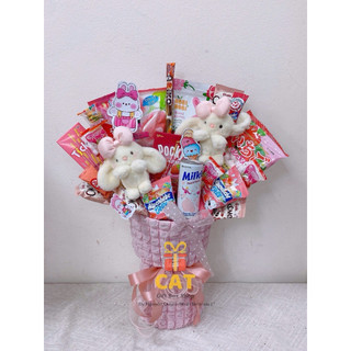 🎀 SET QUÀ TRỤ TRÒN – BÓ HOA BÁNH KẸO KÈM GẤU SIÊU DỄ THƯƠNG 🎀 - QUÀ TẶNG BẠN GÁI, BÉ GÁI SINH NHẬT - 8/3- HOA BÁNH KẸO