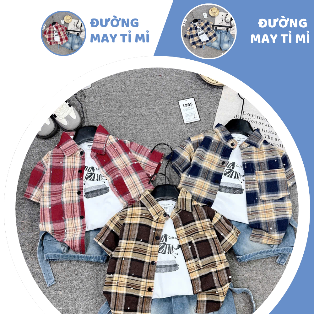 [À ƠI SHOP] B22- set 3ct sơ mi caro- a111.112