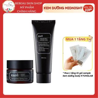 Klairs Midnight Blue Calming Cream - Kem dưỡng phục hồi da ban đêm (30ml - 60ml)