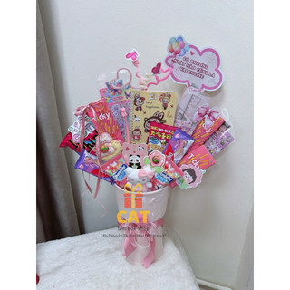 🎀 SET QUÀ TRỤ TRÒN – BÓ HOA BÁNH KẸO KÈM GẤU SIÊU DỄ THƯƠNG 🎀 - QUÀ TẶNG BẠN GÁI, BÉ GÁI SINH NHẬT - 8/3- HOA BÁNH KẸO