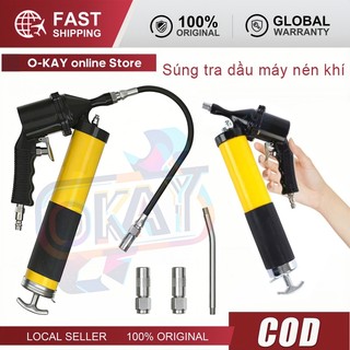 Súng Bơm Mỡ Hơi Khí Nén Công Suất Lớn, Dụng Cụ Bơm Mỡ Đa Năng Cho Xe Máy & Công Nghiệp