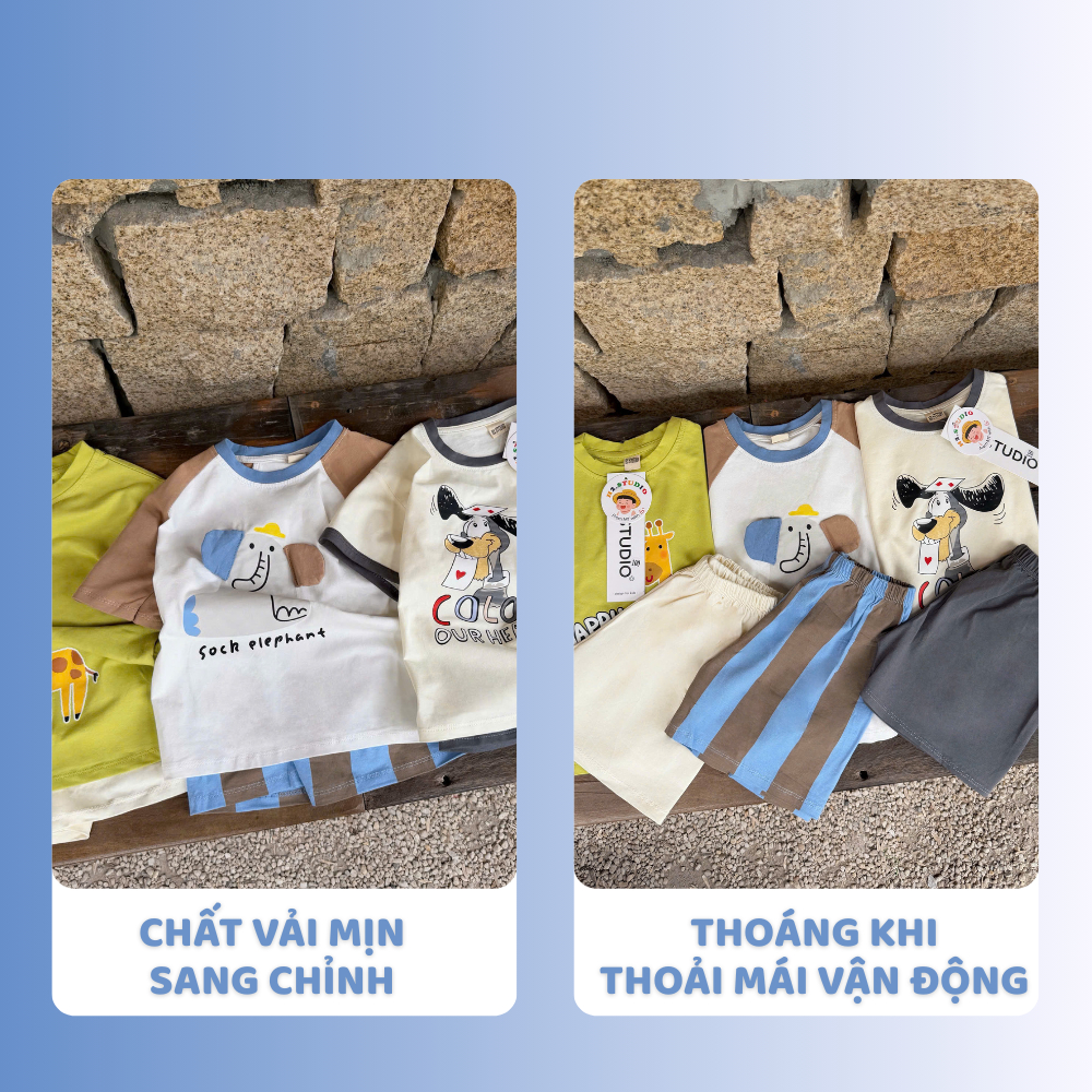 [À ƠI SHOP] A05- set 3 bộ cộc động vật 3 màu- a100.319