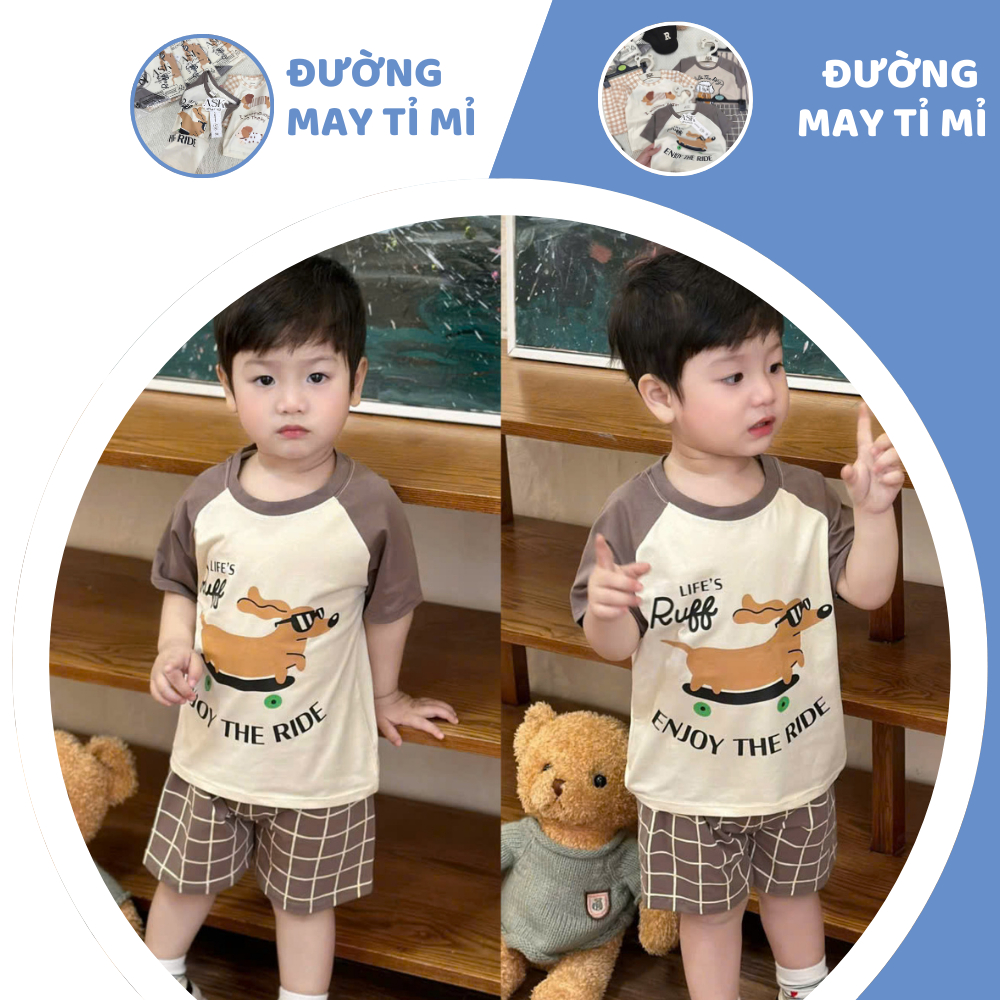 [À ƠI SHOP] V59- set 3 bộ cộc tay chó ruff- a100.321