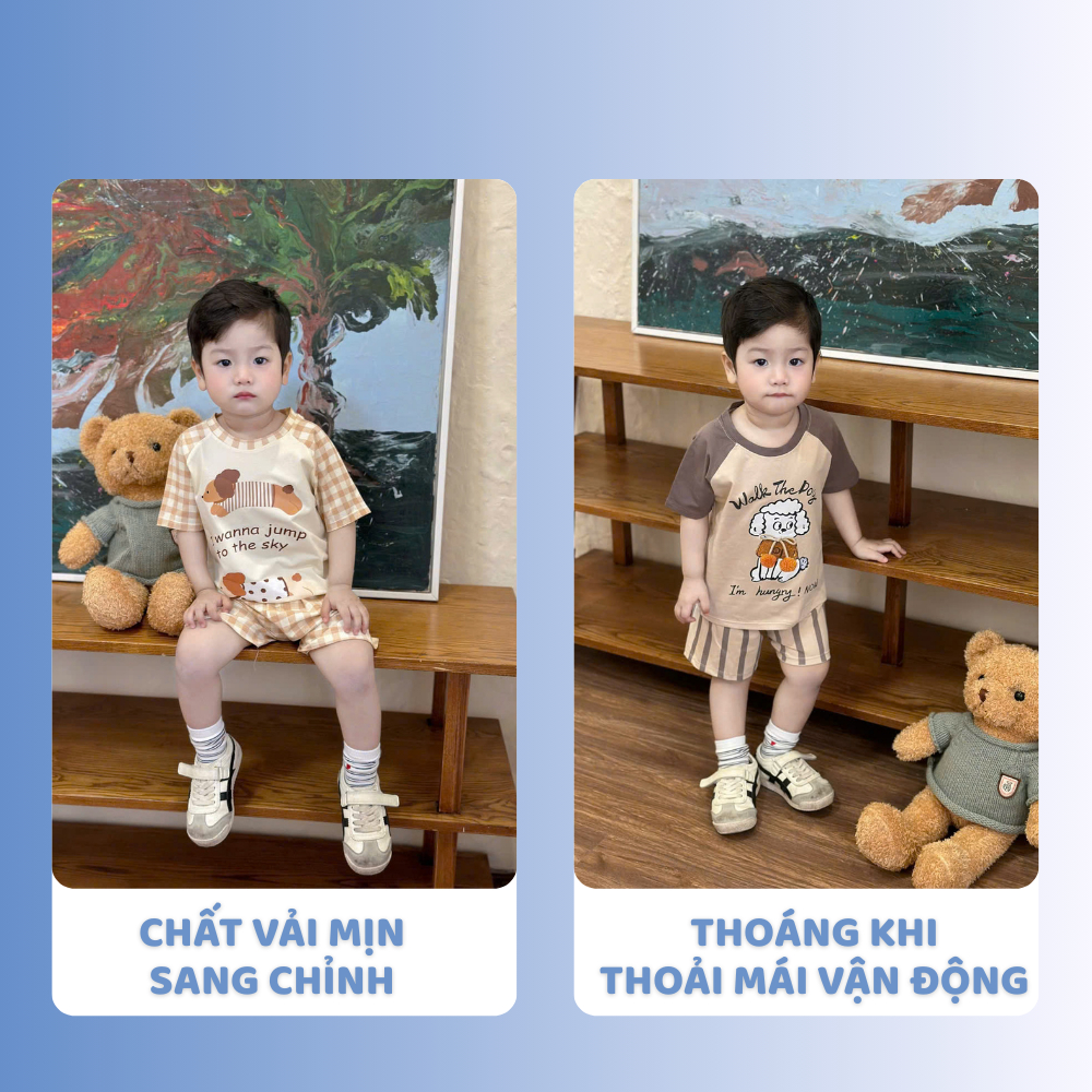 [À ƠI SHOP] V59- set 3 bộ cộc tay chó ruff- a100.321