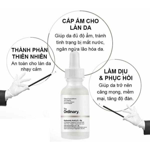 Tinh chất Serum The Ordinary Hyaluronic Acid 2% + B5 30ml cấp ẩm, cấp nước và hồi phục da