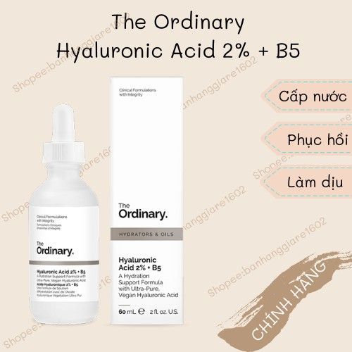 Tinh chất Serum The Ordinary Hyaluronic Acid 2% + B5 30ml cấp ẩm, cấp nước và hồi phục da
