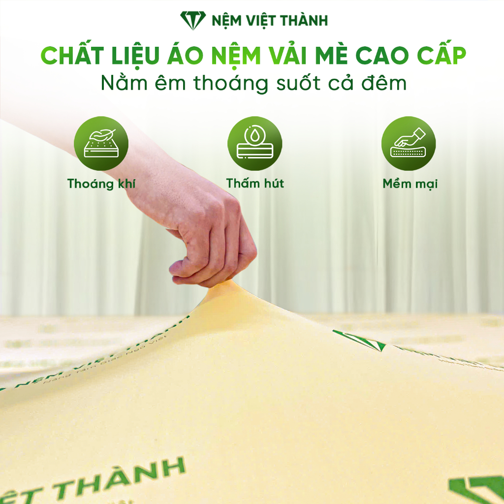 [MUA 1 TẶNG 7] Nệm Foam Gấp 3 VITA Việt Thành Cao Cấp, Thành Phần Thông Thoáng, Gấp Gọn, Tối Ưu Diện Tích, Nâng Đỡ Tốt.