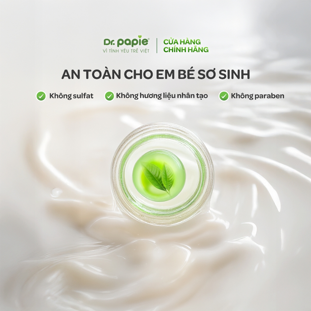 Combo 2 Bọt Rửa Bình Thảo Dược Khử Mùi Loại Bỏ Cặn Sữa Làm Mềm Mại Da Tay Dr.Papie (400ml/chai)