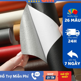 Miếng dán vải da PU tự dính cỡ lớn sửa chữa ghế sofa đồ da cũ rách tại nhà