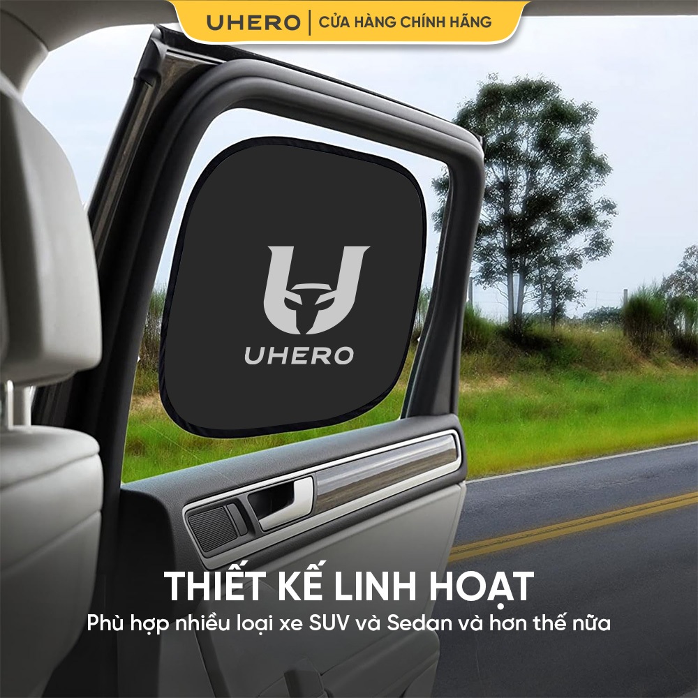 Tấm chắn nắng ô tô UHERO dính tĩnh điện, Gấp Gọn 3 Giây, phù hợp mọi loại kính xe UTCN
