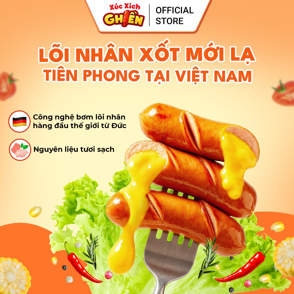 Xúc Xích Xông Khói Lõi Nhân Alaca Vietinter Foods (Gói 500g)
