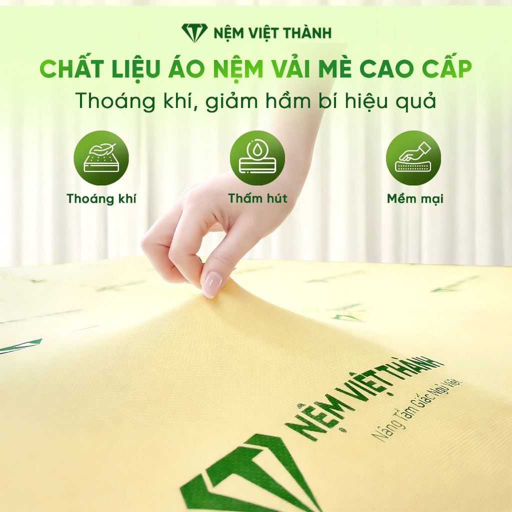 [MUA. 1 TẶNG 7] Nệm Foam Massage Gấp 3 Việt Thành, Phân Tán Lực Đều, Lưu Thông Không khí, Nâng Đỡ, Đàn Hồi, Êm Ái.