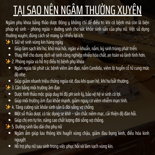 Túi thảo dược ngâm phụ khoa - Đông Cát Đường - nấm, ngứa, khí hư, se khít, diệt khuẩn - Túi 20 lọc