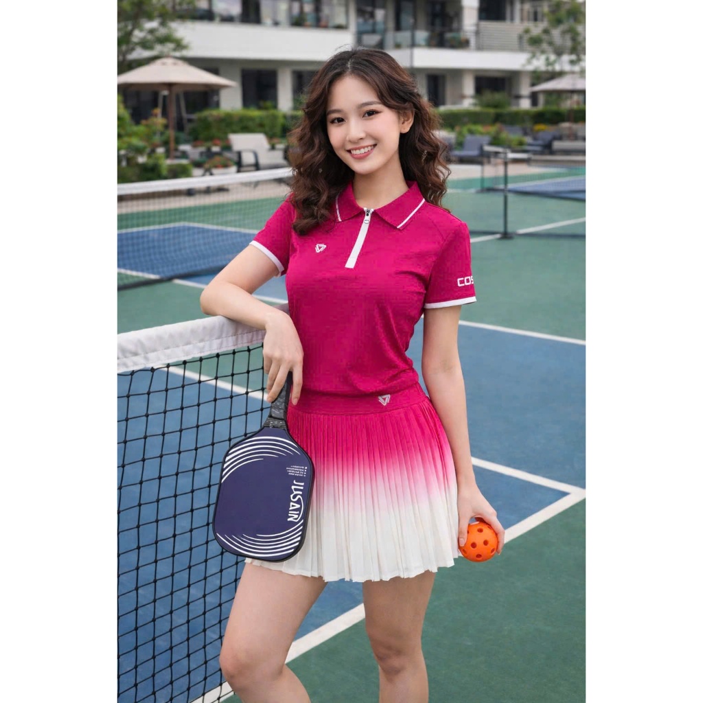 Bộ thể thao nữ, Bộ váy Áo cổ đứcphong cách mới Pick, Golf Tennis cao cấp... Hàng QC