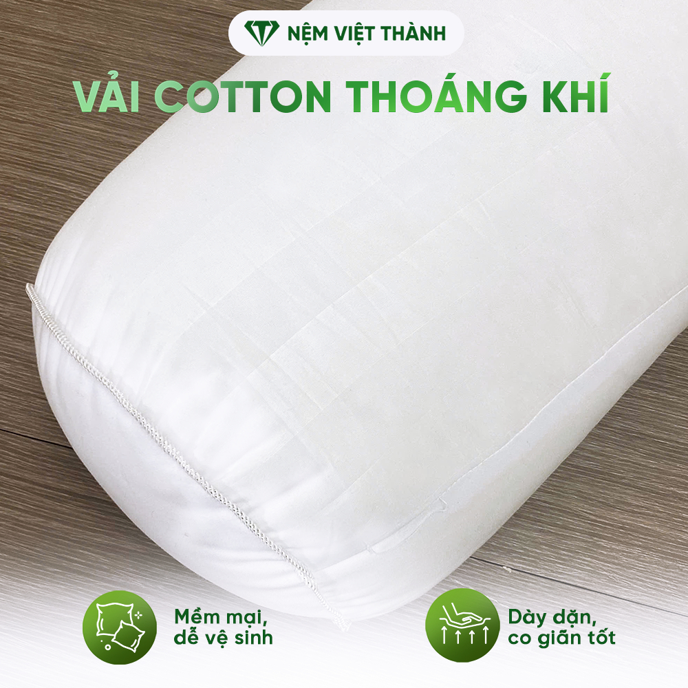 [CHUẨN KHÁCH SẠN] Gối Ôm Lông Vũ Việt Thành Thoáng Khí, Mềm Mịn, Không Xẹp, Không Vón Cục, Ôm Sát Cơ Thể, Có Khóa Kéo.