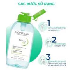 Nước Tẩy Trang Bioderma Crealine H2O Solution Micellaire Nắp Nhấn 500ml