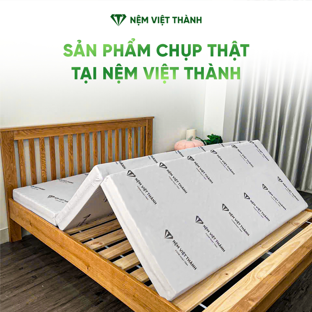 [MUA 1 TẶNG 7] Nệm Foam LIVING Hoạt Tính Gấp 3 Việt Thành, Bảo Vệ Sức Khoẻ, Nâng Đỡ, Đàn Hồi, Kháng Khuẩn, Tiện Lợi.