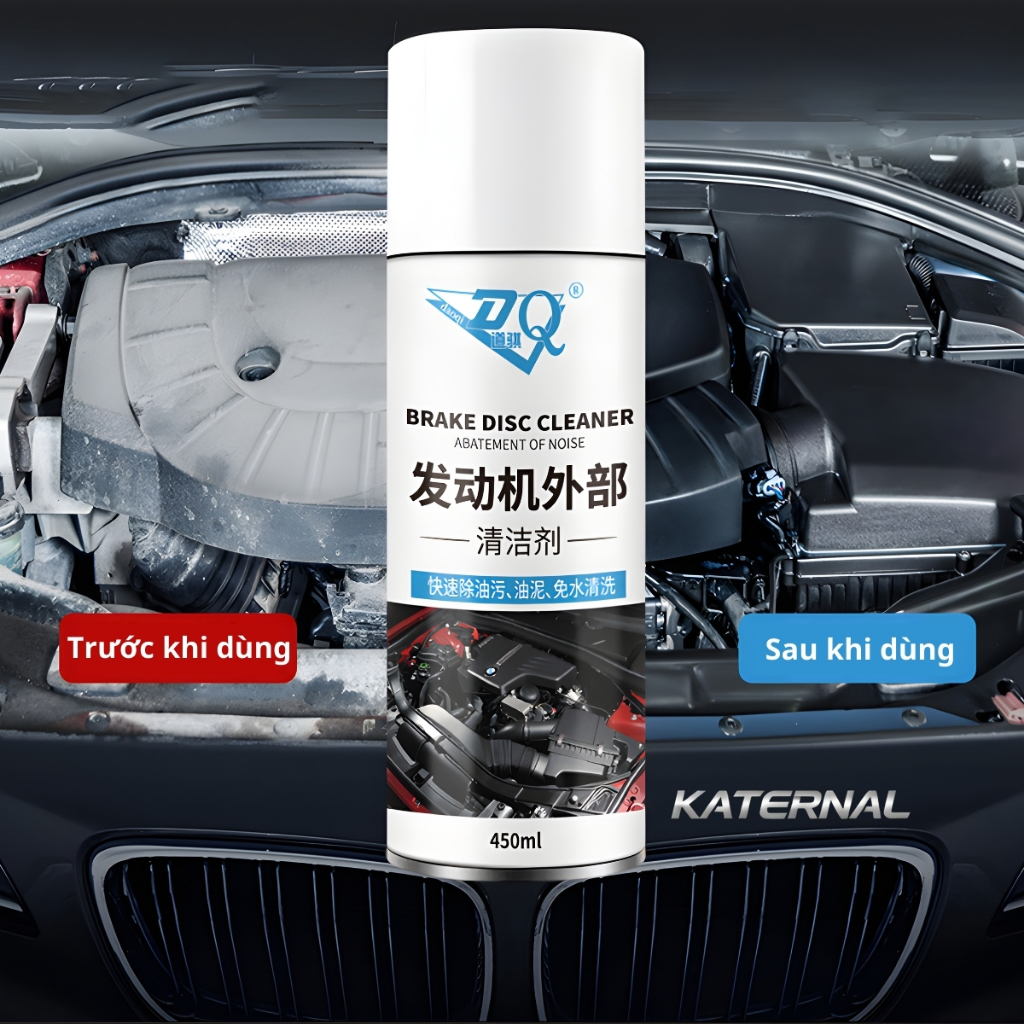 Dung Dịch Xịt Vệ Sinh Khoang Máy 450ml – Tẩy Sạch Dầu Mỡ Động Cơ Ô Tô Xe Máy, Không Cần Rửa Nước