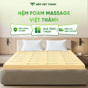 Nệm Foam Massage Việt Thành Nguyên Tấm, Nâng Đỡ Cơ Thể, Đàn Hồi, Êm Ái, Hỗ Trợ Xương Khớp Tốt.