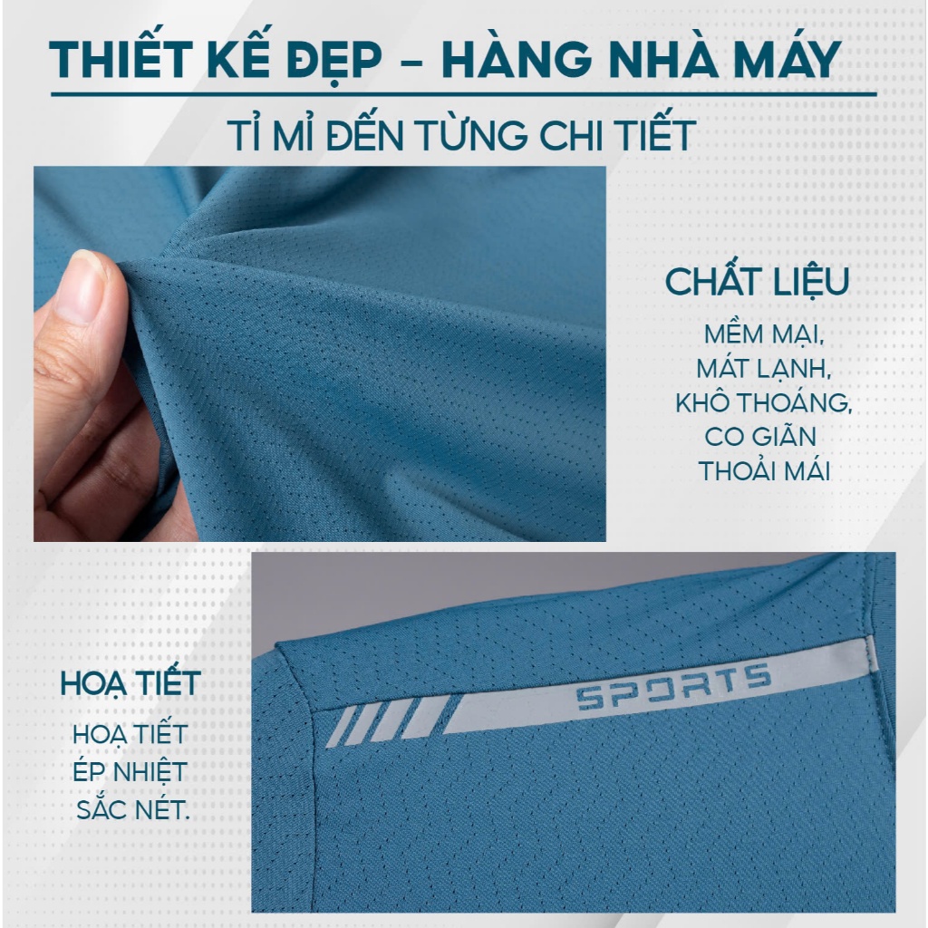 Áo thun nam cổ tròn áo phông ngắn tay thể thao XUZI vải thun lạnh coolmax co dãn 4 chiều thông thoáng lỗ kim siêu mát.