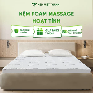 Nệm Foam Massage Hoạt Tính Việt Thành Ưu Việt, Foam Nâng Đỡ, Kháng Khuẩn, Khử Mùi, Tốt Sức Khỏe Người Nằm