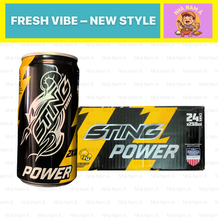 [LẺ] Combo 6 Lon Nước Uống Tăng Lực Sting Power X2 Energy 250ml Thơm ...