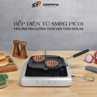 Bếp từ đơn SMEG PIC01 thiết kế nhỏ gọn tích hợp đầu dò nhiệt tiện lợi, thiết kế tối giản,sang trọng, đẳng cấp GST HCM