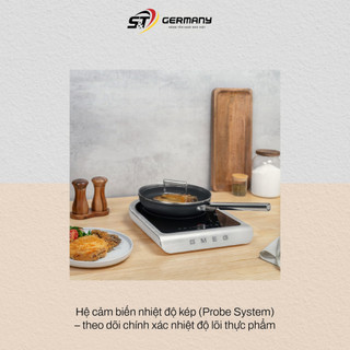 Bếp từ đơn SMEG PIC01 thiết kế nhỏ gọn tích hợp đầu dò nhiệt tiện lợi, thiết kế tối giản,sang trọng, đẳng cấp GST HCM