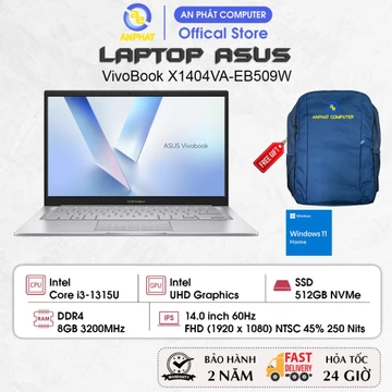 ASUS VivoBook X1404va Eb509w – Core i3-1315U, 8GB RAM, 512GB SSD
