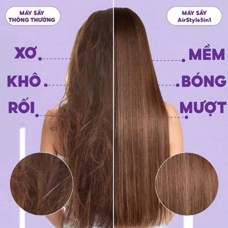 Máy Sấy Tóc Tạo Kiểu Chính Hãng 5in1 AirStyler Masuto Công Nghệ Ion Âm Bảo Vệ Chăm Sóc Tóc, BH 2 Năm