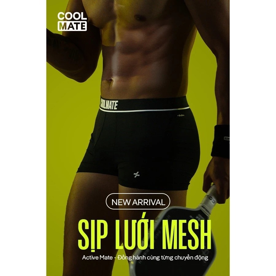 [GIÁ TỐT TRÊN LIVE][MUA 5 TẶNG 1]Combo 5 Quần Lót Nam Trunk Active Mesh Thoáng mát, Co giãn, Nhanh Khô - Coolmate