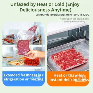 Túi chân không cấp thực phẩm, thiết kế gân một mặt, hiệu quả niêm phong tốt, chống ẩm mốc, là sản phẩm bảo quản thực phẩ