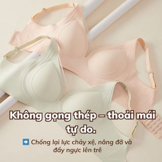 Áo ngực nữ su đúc cao cấp không gọng đệm mút 3D bán có định gom ôm ngực phối viền lưới gợi cảm A2377