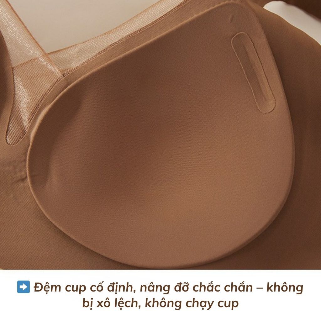 Áo ngực nữ su đúc cao cấp mềm mại êm ái đệm mút mỏng nhẹ ôm ngực chống chảy xệ basic LANIXA A2377