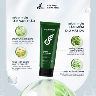 [Combo Sữa Rửa Mặt + Tẩy Tế Bào Chết] DAILY EFFECT Daily Cleansing Gel + Weekly Peeling Gel (120g + 120g)