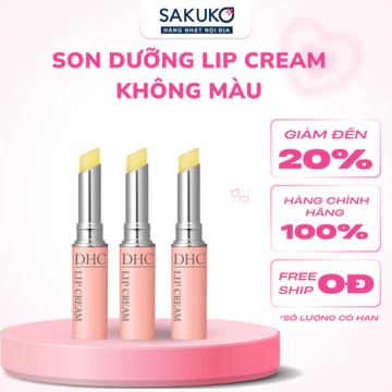 Son Dưỡng Môi Không Màu Giảm Thâm Lip Cream DHC Nội Địa Nhật 1.5g