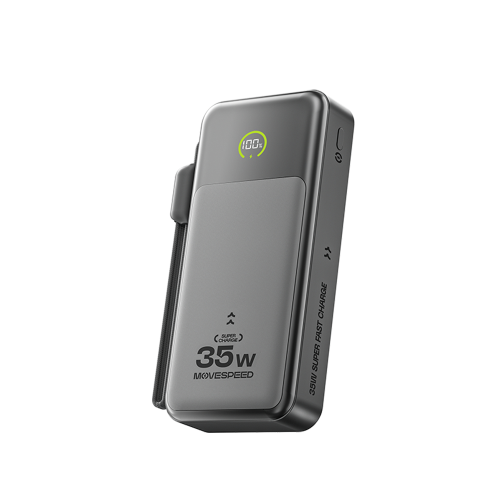 Pin sạc dự phòng MoveSpeed 20000mAh 35W tích hợp màn hình LCD hiển thị dung lượng pin MSP20 | BigBuy360 - bigbuy360.vn