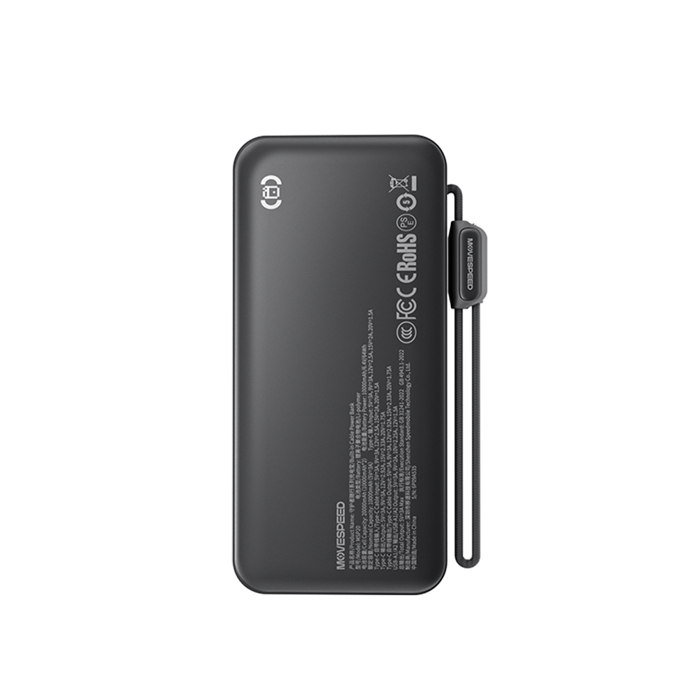 Pin sạc dự phòng MoveSpeed 20000mAh 35W tích hợp màn hình LCD hiển thị dung lượng pin MSP20 | BigBuy360 - bigbuy360.vn